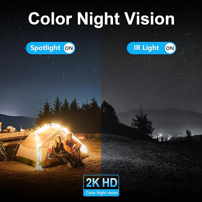 4G LTE Cellular Security Cameras Wireless Outdoor, No WiFi Security Camera, Outdoor Camera Wireless Solar Powered, Smart Human Detection, with SIM Card, Color Night Vision, Only Use in USA