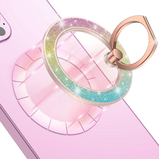 Mindsky Magnetic Phone Ring Holder,Fashoin Color Magnetic Phone Grip for iPhone 17/16 /15/14/13/ 12series/Android (One Ring)