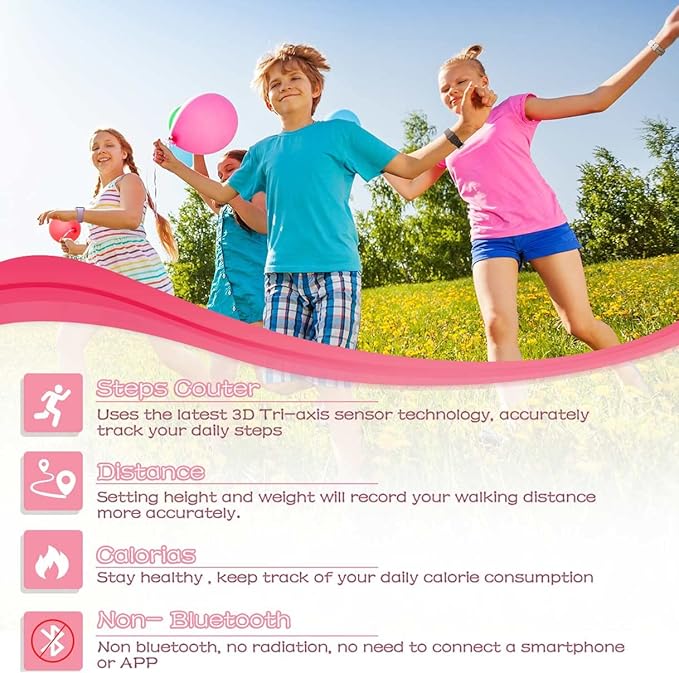 LED Kids Multifunction Steps Counting Watch, Digital Watch, Non-Bluetooth Pedometer Watch, Stopwatch, Alarm Clock, Calories for Women Children Girls Boys