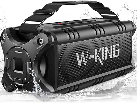 W-KING Bluetooth Speaker, 90W Max Loud IPX7 Waterproof Portable Speaker