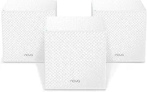 Tenda Nova Mesh WiFi System MW12 - Covers up to 4000 sq.ft - Tri-Band AC2100 Whole Home WiFi Mesh System - Gigabit Mesh Router for 100+ Devices - Tri-Band Mesh Network - 3 Gigabit Ports - 3-Pack - Image 1