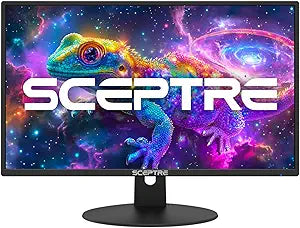 Sceptre 24 Inch 75Hz 1080p LED Monitor with Build-in Speakers HDMI VGA Ports, New Black 2019 (E248W-1920)