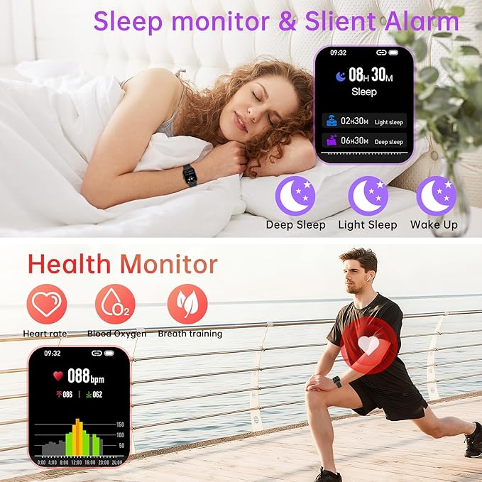 Smart Watch for Men Women Fitness: Waterproof Make Answer Call Digital Mens Watches Pedometer Smartwatch for Android Phone iPhone Samsung Compatible SpO2 Sleep Heart Rate Monitor Running Step Tracker