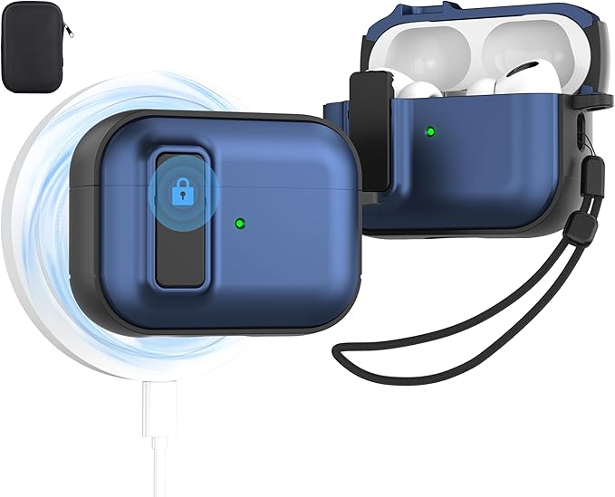 Valkit Compatible Airpods Pro 2nd/1st Generation Case with Cleaner Kit, Secure Lock Airpods Pro 2 Case Cover Magnetic Ready, Shockproof Protective Case for Airpods Pro 2nd/1st Gen(2023/2022/2019)