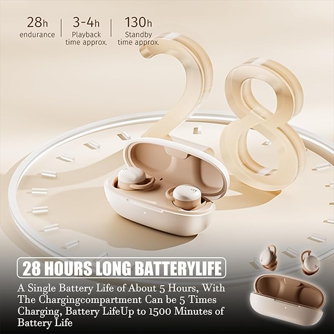 Sleep Headphones Bluetooth 5.3 Noise Cancelling Earbuds for Sleep Sleep Headphones Wireless Sleep Earbuds Sleep Earbuds for Side Sleepers Sleep Earbuds Noise Cancelling