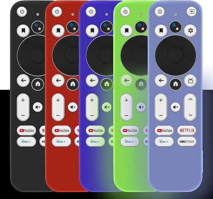 5 Pack Remote Cover Compatible with Onn Android Voice Remote Control, Shockproof Case for Onn TV 4K UHD Stick TV Box 100024646 100026240 Controller, Lightweight Anti-Slip Skin-Friendly