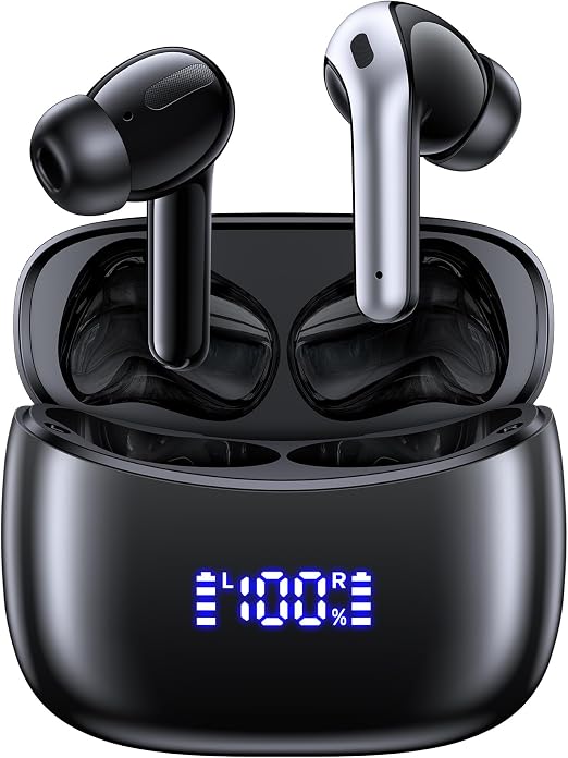 OKEEFE Wireless Ear Buds Bluetooth Earbuds Translation Earbuds Real Time 70H Playtime Wireless Headphones AI Bluetooth Headphones for Travel Meeting Sports