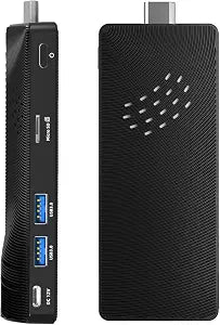 Mini PC Stick Fanless, Micro Desktop Computer Win 10 Celeron J3455, 4GB RAM 64GB eMMC, Gigabit Ethernet, 4K@60Hz Output, WiFi BT 5.0 for Industrial IOT, Business, Office & Digital Signage - Image 1