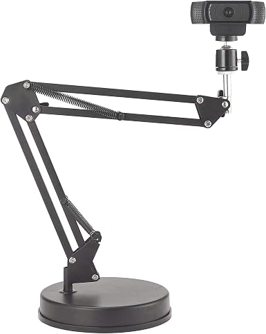 Webcam Stand,Camera Mount 22 Inch Suspension Boom Scissor Arm Stand,for Webcam C925e C922x C922 C930e C930 C920 C615,Hero 8/7/6/5,Ultra/Pro/Pro 2/Pro 3/Brio 4K,DSLR Camera