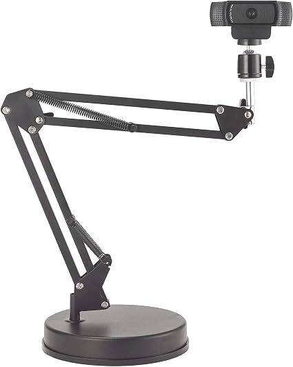 Webcam Stand,Camera Mount 22 Inch Suspension Boom Scissor Arm Stand,for Webcam C925e C922x C922 C930e C930 C920 C615,Hero 8/7/6/5,Ultra/Pro/Pro 2/Pro 3/Brio 4K,DSLR Camera