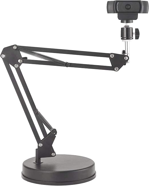 Webcam Stand,Camera Mount 22 Inch Suspension Boom Scissor Arm Stand,for Webcam C925e C922x C922 C930e C930 C920 C615,Hero 8/7/6/5,Ultra/Pro/Pro 2/Pro 3/Brio 4K,DSLR Camera