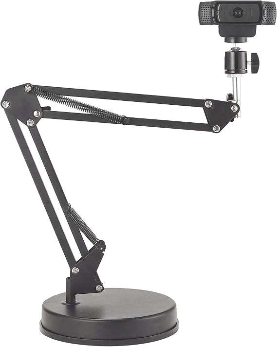 Webcam Stand,Camera Mount 22 Inch Suspension Boom Scissor Arm Stand,for Webcam C925e C922x C922 C930e C930 C920 C615,Hero 8/7/6/5,Ultra/Pro/Pro 2/Pro 3/Brio 4K,DSLR Camera