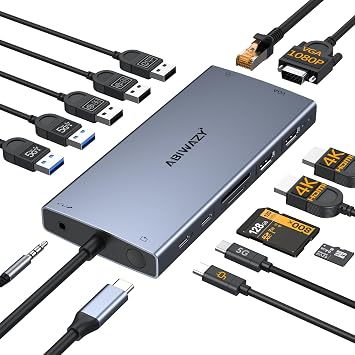 Docking Station Dual Monitor, 15 in 1 Triple Display Multiport Adapter Hub - Image 2