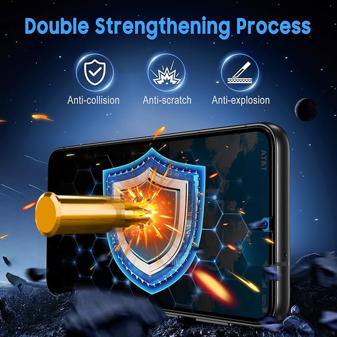 Uyiton UnBreak-Glass for Samsung Galaxy S23 Plus Privacy Screen Protector, [Ultrasonic Fingerprint Support][Auto-Alignment Frame] Scratch-Resistant Bubble-Free Tempered Glass Screen-2 Pack
