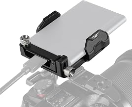 Tilta Universal SSD Drive Holder V2 - Black | Compatible with Most Camera Cages via 1/4"-20 Threads | Extendable Cable Clamp | Rubber Protection | Lightweight, Durable, & Portable - Image 1