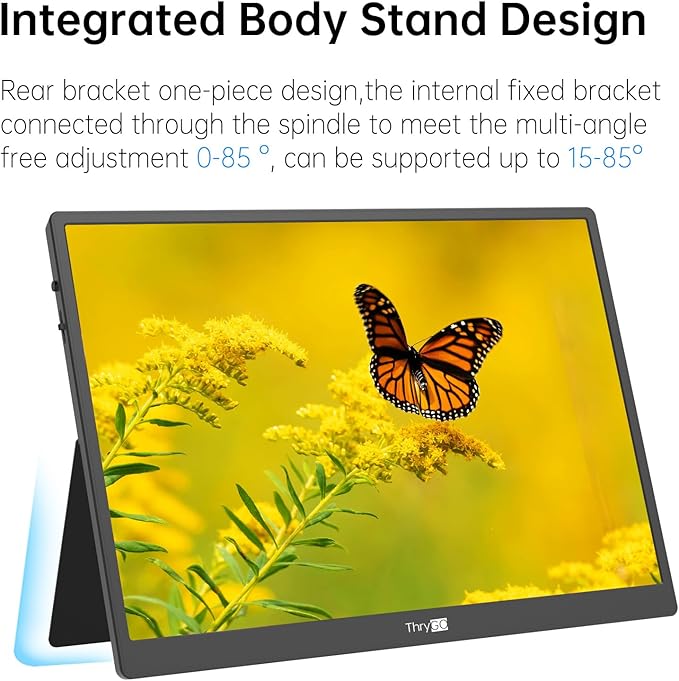 10.5" Portable Monitor, 3:2 1280P FHD IPS Display with HDR10, 420 Nits 60Hz, Dual USB-C & Mini HDMI, Adjustable Stand, Ultra-Slim Mini Screen for Laptop PC Phone Game Consoles Raspberry Pi