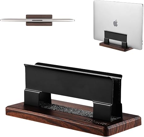 Vertical Laptop Stand for Desk,Carbon Steel Base,Tool-Free