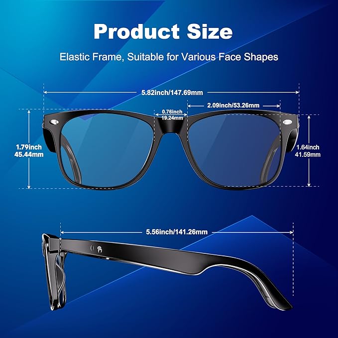 AI Smart Glasses for Women and Men, Bluetooth Sunglasses with Chat GPT and 164 Languages , Translation Glasses with Color-Change Lens, Music Playback & Hands-Free Calls, UV & Blue Light Protection