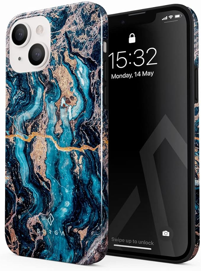 BURGA Phone Case for iPhone 14 - Cute, Trendy, Aesthetic, Pattern Phone Cover, Hard Shell Protection - fits Apple iPhone 14 Case for Women and Men