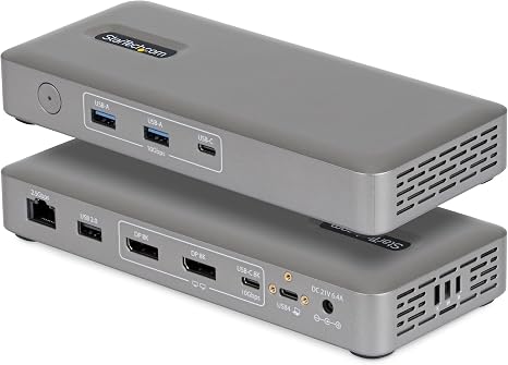 StarTech Driverless USB4 Dock, Dual 4K 144Hz for Mac and Windows, 100W