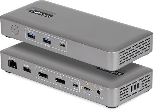 StarTech Driverless USB4 Dock, Dual 4K 144Hz for Mac and Windows, 100W