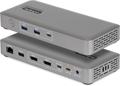 StarTech Driverless USB4 Dock, Dual 4K 144Hz for Mac and Windows, 100W