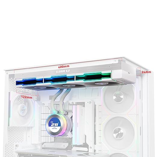 Lian Li Hydroshift II-C 360TL RGB Liquid CPU Cooler - 360mm AIO - 3X 120 RGB Fans - 2.1??IPS LCD Screen - 3 Control Mode - Flexible Tubes Clamp - LGA 1851/1700, AMD AM5/AM4 - White (HS2LCD36TW)