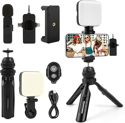 Vlogging Kit for iPhone, YouTube Starter Kit for Content Creators