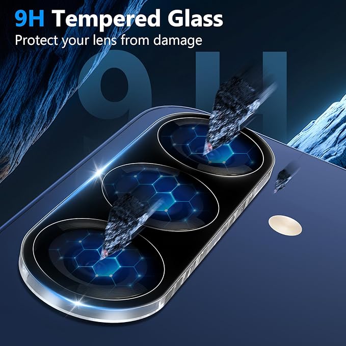 YWXTW 3 Pack Camera Lens Protector for Samsung Galaxy S26 6.3 Inch, 9H Tempered Glass Ultra HD [No Impact on Night Shots] S26 Lens Protector, Anti-Scratch No Bubbles