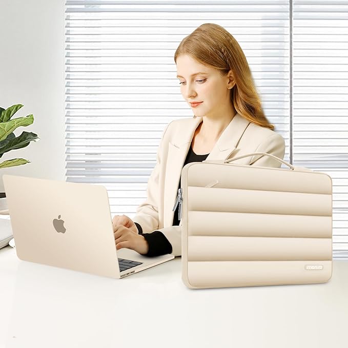 MOSISO Compatible with MacBook Air 13 inch Case M5 2026 M4 2025 M3 M2 2024-2022 A3449 A3240 A3113 A2681, Hard Case&Puffy Bag&Keyboard Cover&Webcam Cover&ScreenFilm for MacBook Air 13.6, Starlight