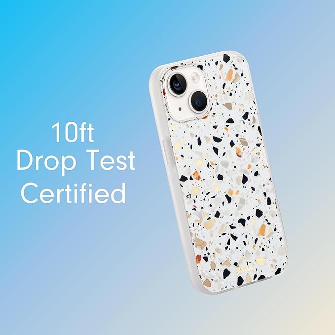 Sonix Case for iPhone 15, 14, 13 | Compatible with MagSafe | 10ft Drop Tested | Marble Terrazzo Confetti