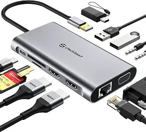 UtechSmart USB Docking Station, 11 in 1 USB C Dock Triple Display - Image 1