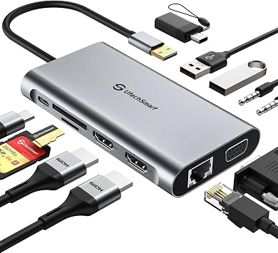 UtechSmart USB Docking Station, 11 in 1 USB C Dock Triple Display - Image 2