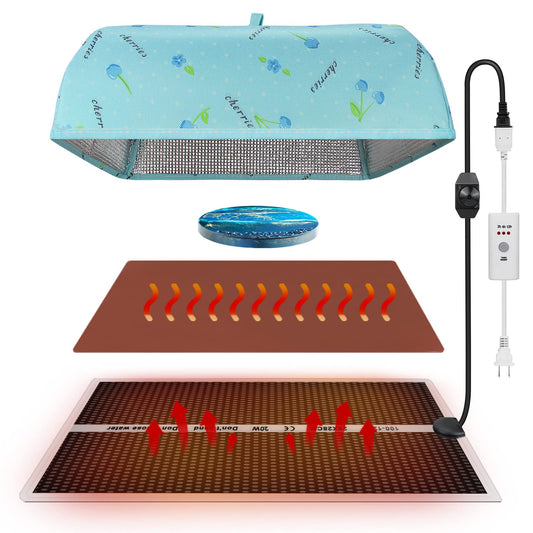 Epoxy Heating Mat with Cover Timer, Heat Pad for Resin Molds, Fast Curing Drying Warming Machine