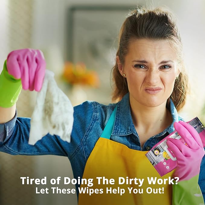 WBM Home Surface Cleaning Wipes, Lemon Scented, Household Cleaning, Pack 6 (Total 480 Sheets)