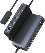Surface Docking Station, Triple Display Dual 4K HDMI & VGA, 12-in-1 Surface Pro Dock for Microsoft Surface Pro 12/11/10/9/8/7/6/5/4/3, Surface Laptop 7/6/5/4, Surface Go/Book/Laptop Go - Image 1