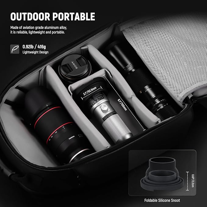 NEEWER Basics RGB Photography Flashlight, 4 Colors/20 GOBO Filters/CRI95+/7500mAh, 10W 6300K Portable LED Video Spotlight Patterned Ambient Aluminum Sunset Light for Recording Studio Lighting, FL10