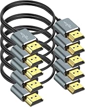 Twozoh Slim 4K HDMI Cable 1FT 5 Pack, Ultra Thin & Flexible Skinny HDMI to HDMI 2.0 Cord Support 4K/60HZ 18gbps Laptop, Monitor, PS5, PS4, Xbox One, Fire TV