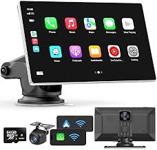 9" Wireless Apple Carplay Screen for Car,with 4K Dash Cam - Image 1