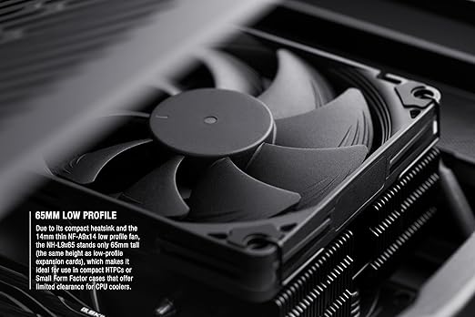 Noctua NH-L9x65 chromax.Black, Premium Low-Profile CPU Cooler (65mm, Black)