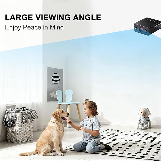 Upgraded Indoor Security Mini Camera,HD Nanny Cam for Home Security，WiFi Camera Wireless Surveillance, Motions Detection Auto Night Vision.for Home/Pet/Baby/Office withs App function Remote Viewing
