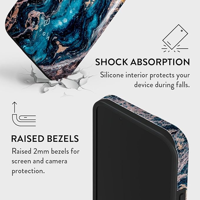 BURGA Phone Case for iPhone 15 - Cute, Trendy, Aesthetic, Pattern Phone Cover, Hard Shell Protection - fits Apple iPhone 15 Case for Women and Men