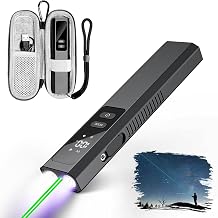 4-in-1 EDC Flat Flashlight, Green Laser Pointer, UV Light, Red Strobe Comb - Image 1