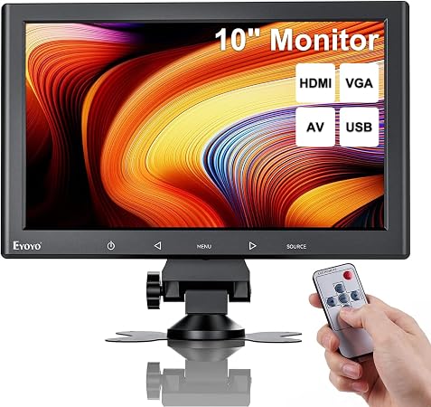 Eyoyo 10 Inch Mini Monitor - 1024x600 Small Computer Screen