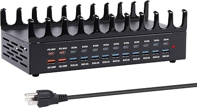 24 Ports 420W Charging Station for Multiple Devices, Iron Alloy USB Charger - Image 1