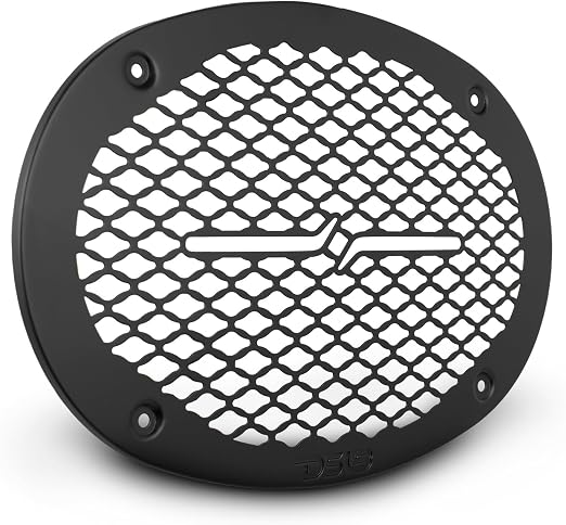 DS18 PRO-GRILL69MS 6x9 Universal Speaker Grill, Shallow Metal Mesh Protective Speaker Cover 6x9 inches, Bolt on Installation, Slim Design, Each (Black)