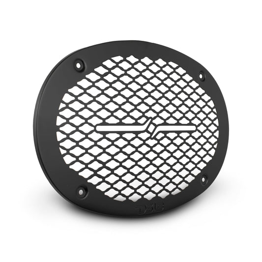 DS18 PRO-GRILL69MS 6x9 Universal Speaker Grill, Shallow Metal Mesh Protective Speaker Cover 6x9 inches, Bolt on Installation, Slim Design, Each (Black)