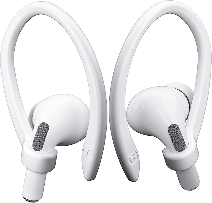 2 Pairs AirPod Ear Hooks for AirPods 5 Pro 2 Pro, 4 3 2 1 White
