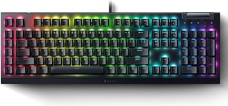 Razer BlackWidow V4 X Mechanical Gaming Keyboard, Yellow Switches, Black - Image 1
