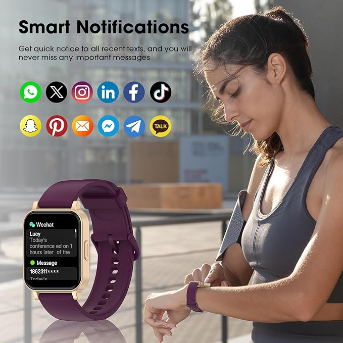 Fitness Tracker, Fitness Watch with Blood Oxygen, Heart Rate Monitor, Steps Calories Counter, Sleep Monitor, Pedometer IP68 Waterproof, Smart Watch for Android iPhones